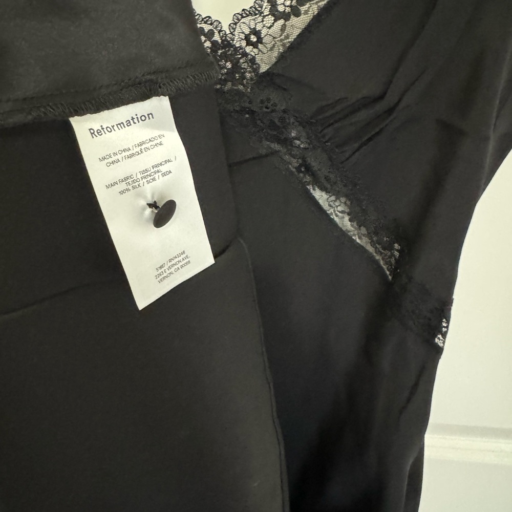 NWOT Reformation Provence Dress Black🖤 - Picture 7 of 7